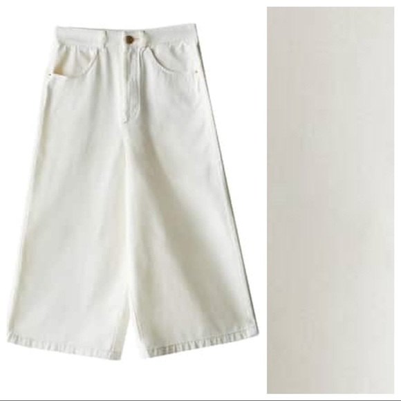 NWT. Massimo Dutti Cream Skort/Trousers. Size 10. - Picture 4 of 7